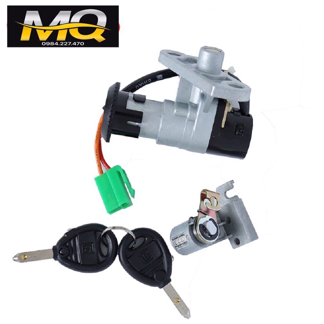 Bộ Ổ Khoá Xe Máy VIVA 6 Cạnh (Khoá Điện + Khoá Yên ) ( Xem Ảnh + Video)