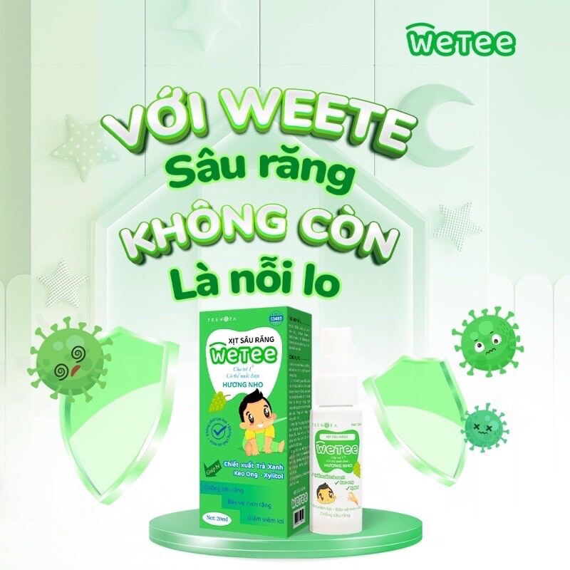 Xịt Chống Sâu Răng WETEE Cho Bé Từ 1 Tuổi , Giúp Làm Sạch Và Bảo Vệ Men Răng , Ngăn Ngừa Sâu Răng