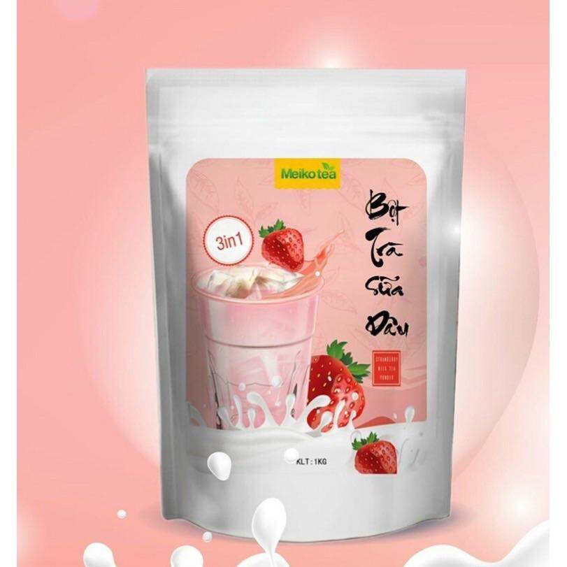 BỘT TRÀ SỮA DÂU PHA SẴN 3 IN 1 - Nguyên liệu pha sẵn