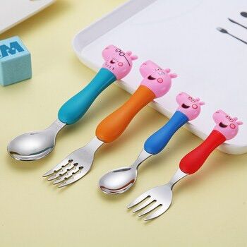 Thìa Muỗng ăn dặm cho bé Dụng cụ tập ăn 4 món cho bé
