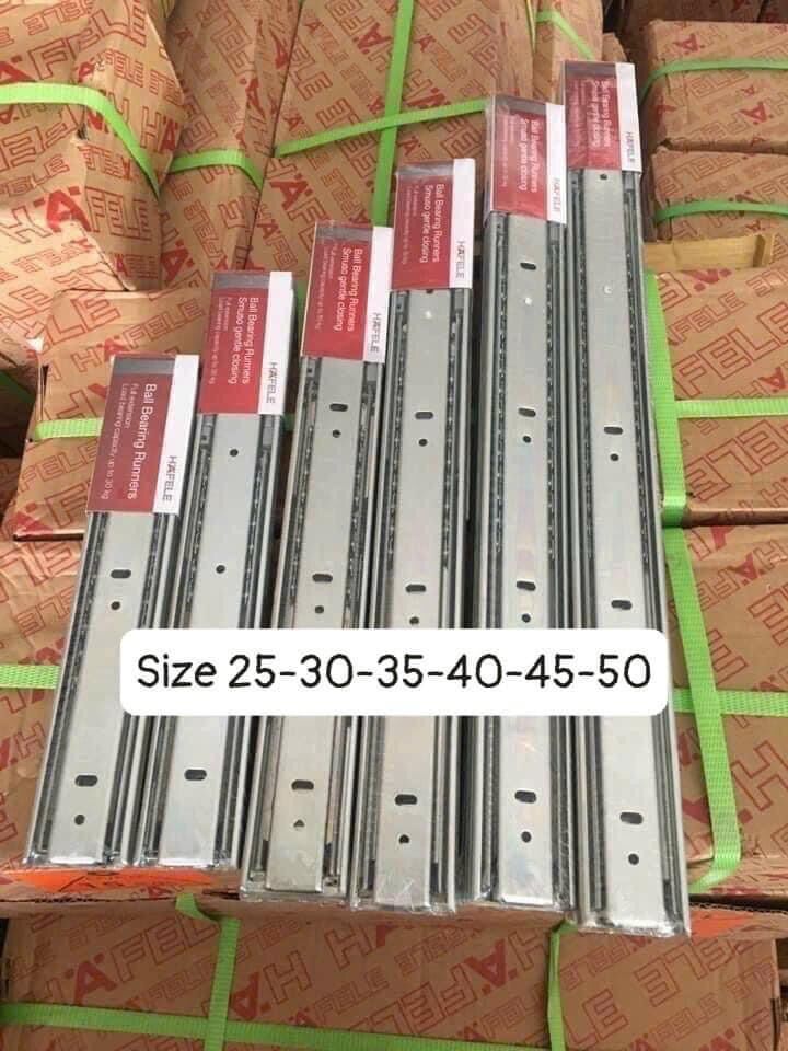 Ray bi Hafele 3 tầng giảm chấn Cao Cấp các size