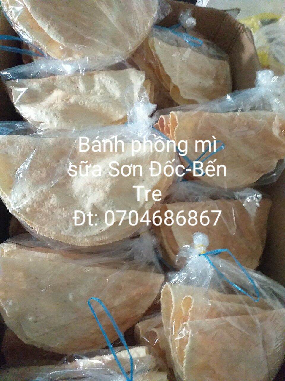 Combo 100 bánh phồng mì sữa Bến Tre (100 bánh mì chưa nướng)
