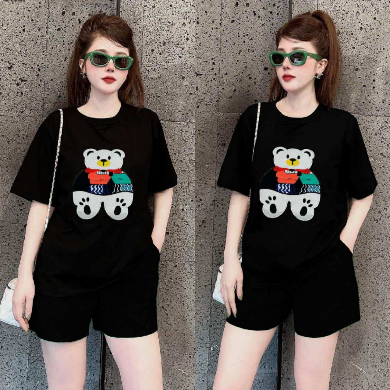 SÉT BỘ SHORT COTTON THÊU CAO CẤP