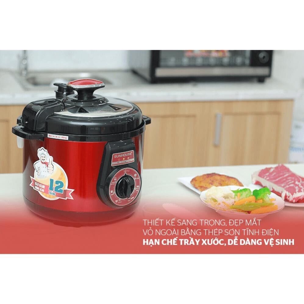 Nồi áp suất đa năng - Nồi áp suất điện đa năng SUNHOUSE SH1552 - bảo hành 2 năm