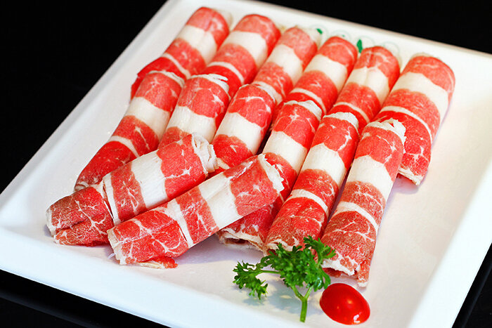 Thịt ba chỉ bò mỹ cuộn- khay 500gr - chỉ giao hoả tốc hà nội