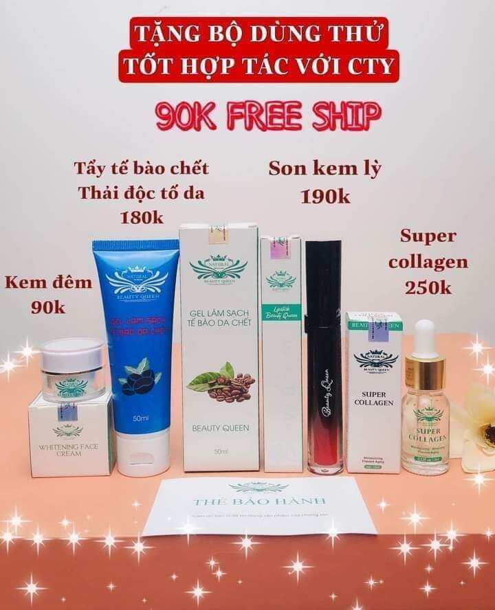 Trọn bộ 90k free ship mỹ phẩm beauty queen