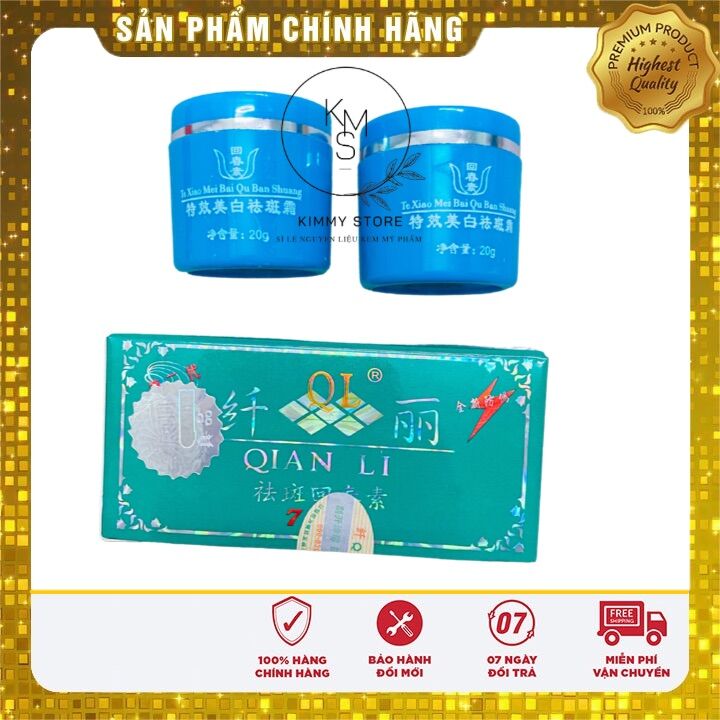 Lẻ 1 cặp kem Qianli QL xanh 7 day ngày và đêm ( nám xanh )