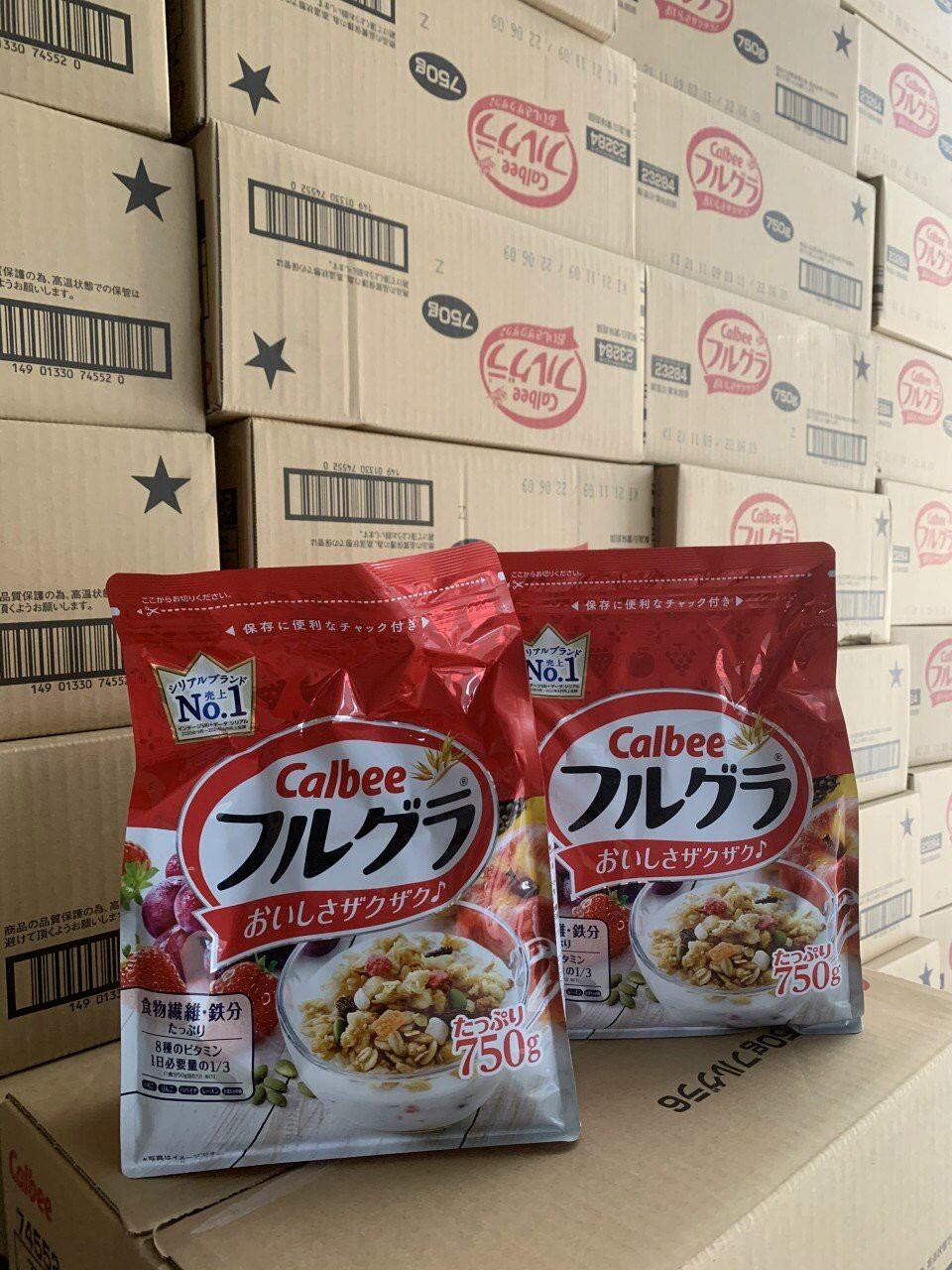 Ngũ cốc Calbee Đỏ Nhật Bản mẫu mới 750g