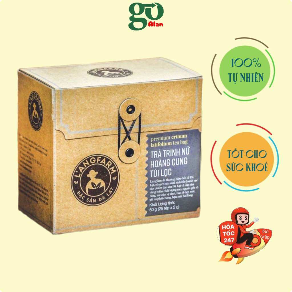 Hộp Trà Trinh Nữ Hoàng Cung Túi Lọc 25 Túi Langfarm Đà Lạt