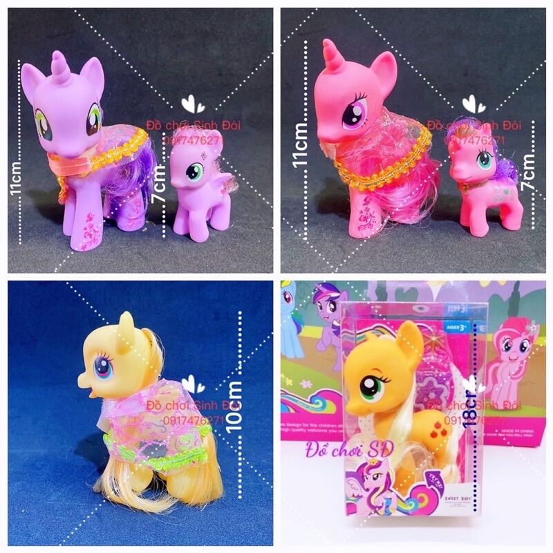 MÔ HÌNH NGỰA PONY - combo 6 con