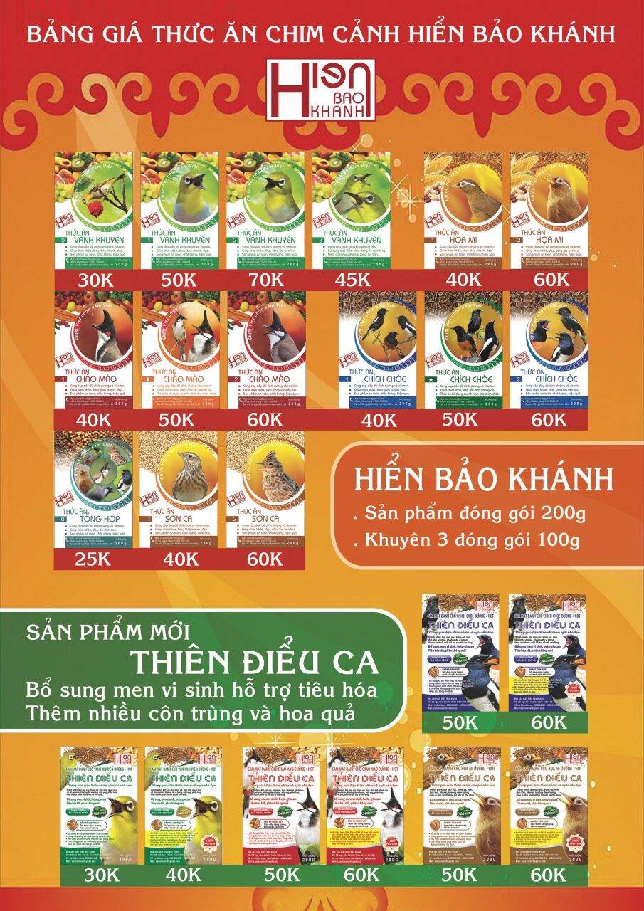 Cám Chào Mào cao cấp số 2 căng lửa Hiển Bảo Khánh