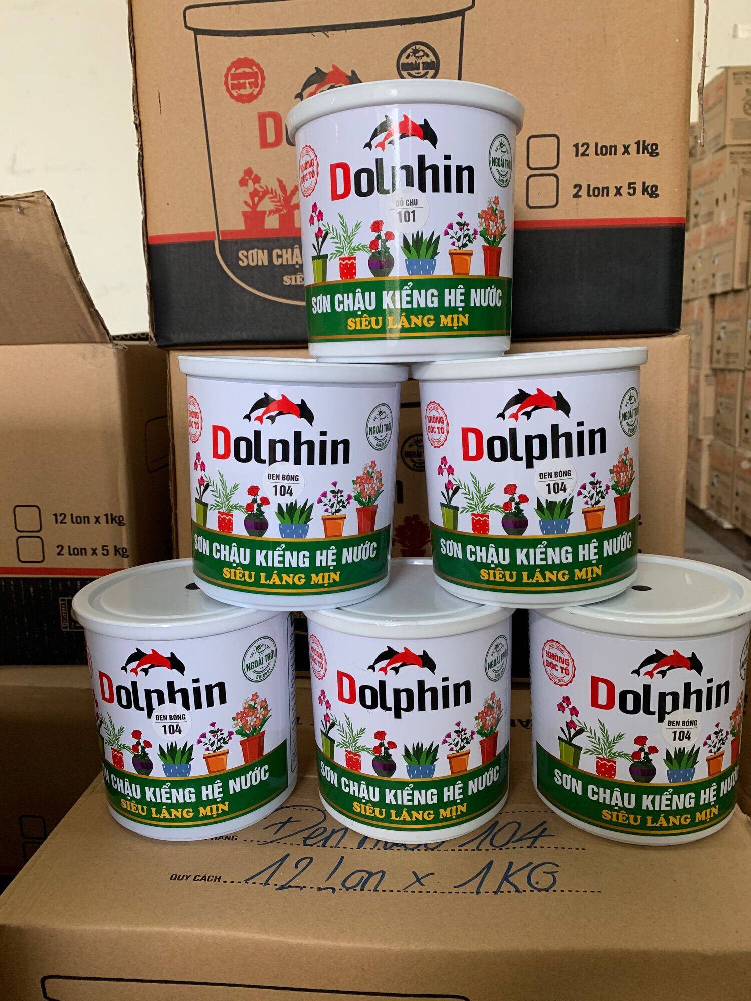 Sơn Chậu Kiểng Dolphin Hệ Nước 1Kg
