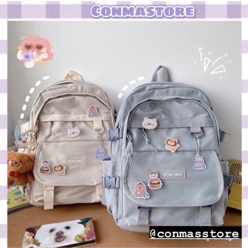Balo ulzzang màu pastel siu xinh vokoko v2 🍀🍀 hàng có sẵn