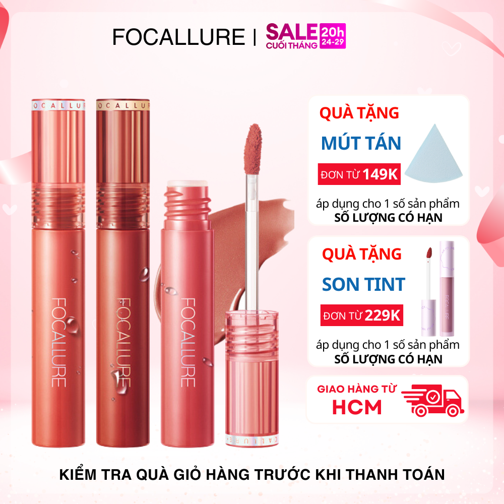 Focallure son tint bóng môi dang thạch lâu trôi 1.8g
