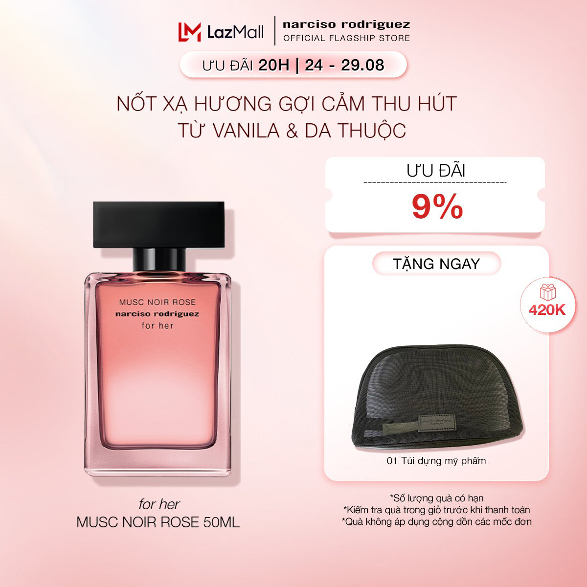 Nước Hoa Narciso Rodriguez Musc Noir Rose For Her Eau De Parfum 50ml