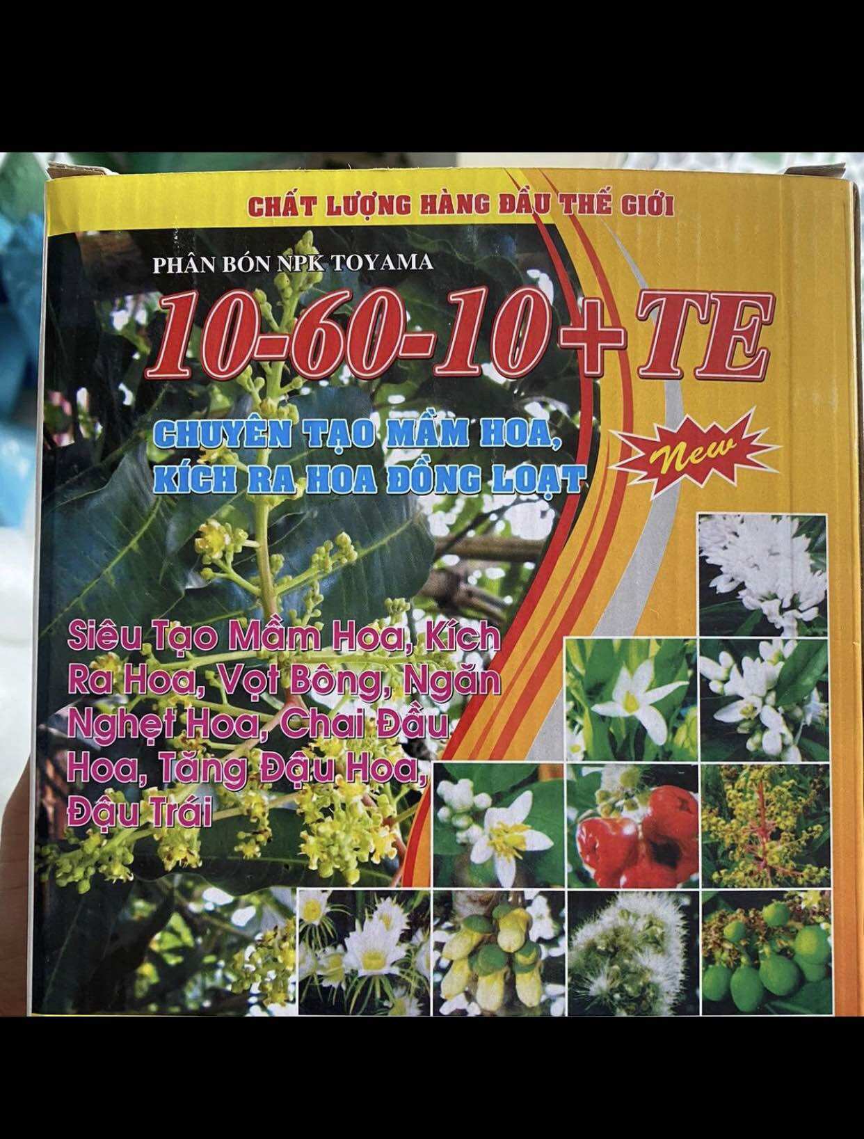 Phân bón npk 10-60-10 te