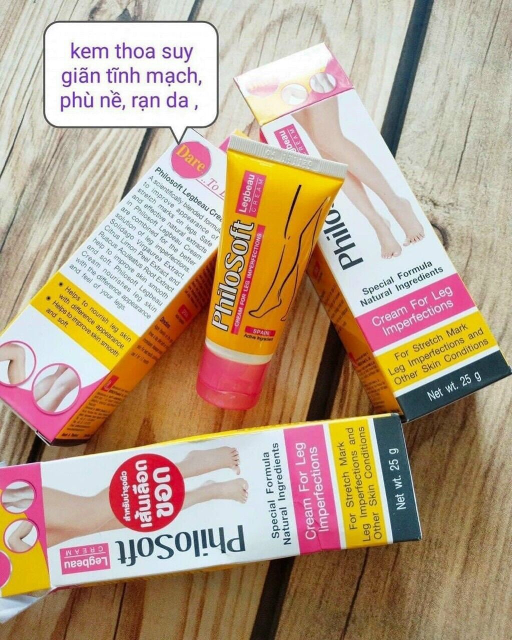 Kem bôi suy giãn tỉnh mạch chân Philosoft