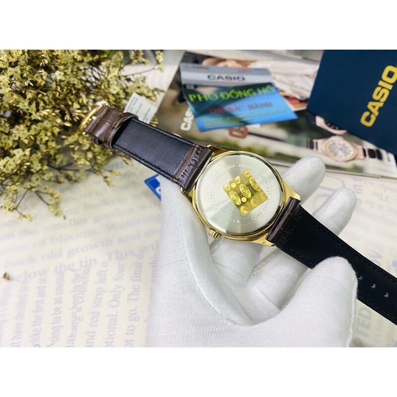 Đồng hồ nữ dây da Casio Anh Khuê LTP-V006GL-9BUDF