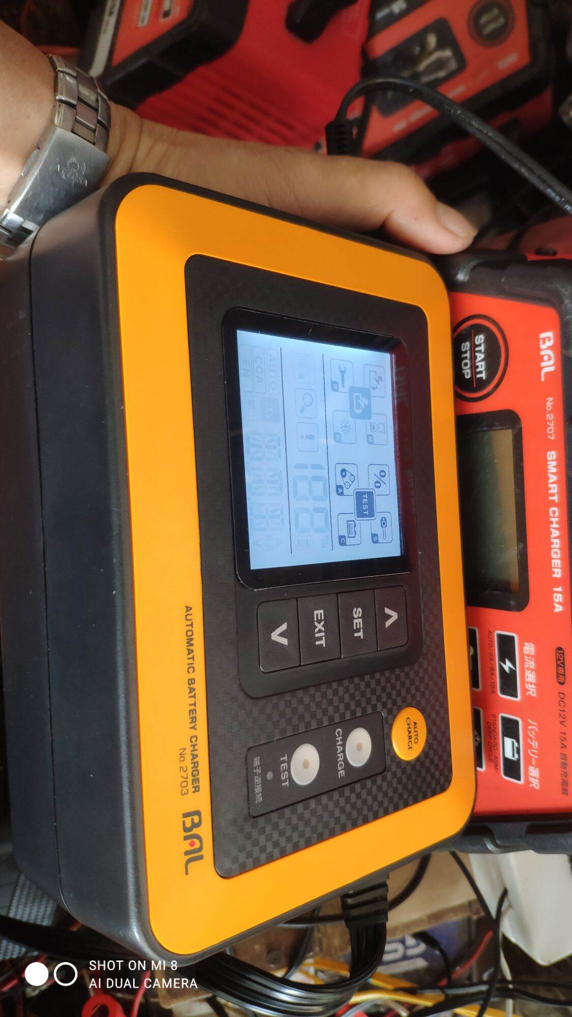 Máy kiểm tra test chất lượng bình, sạc bình acquy nhật mới 4-220A