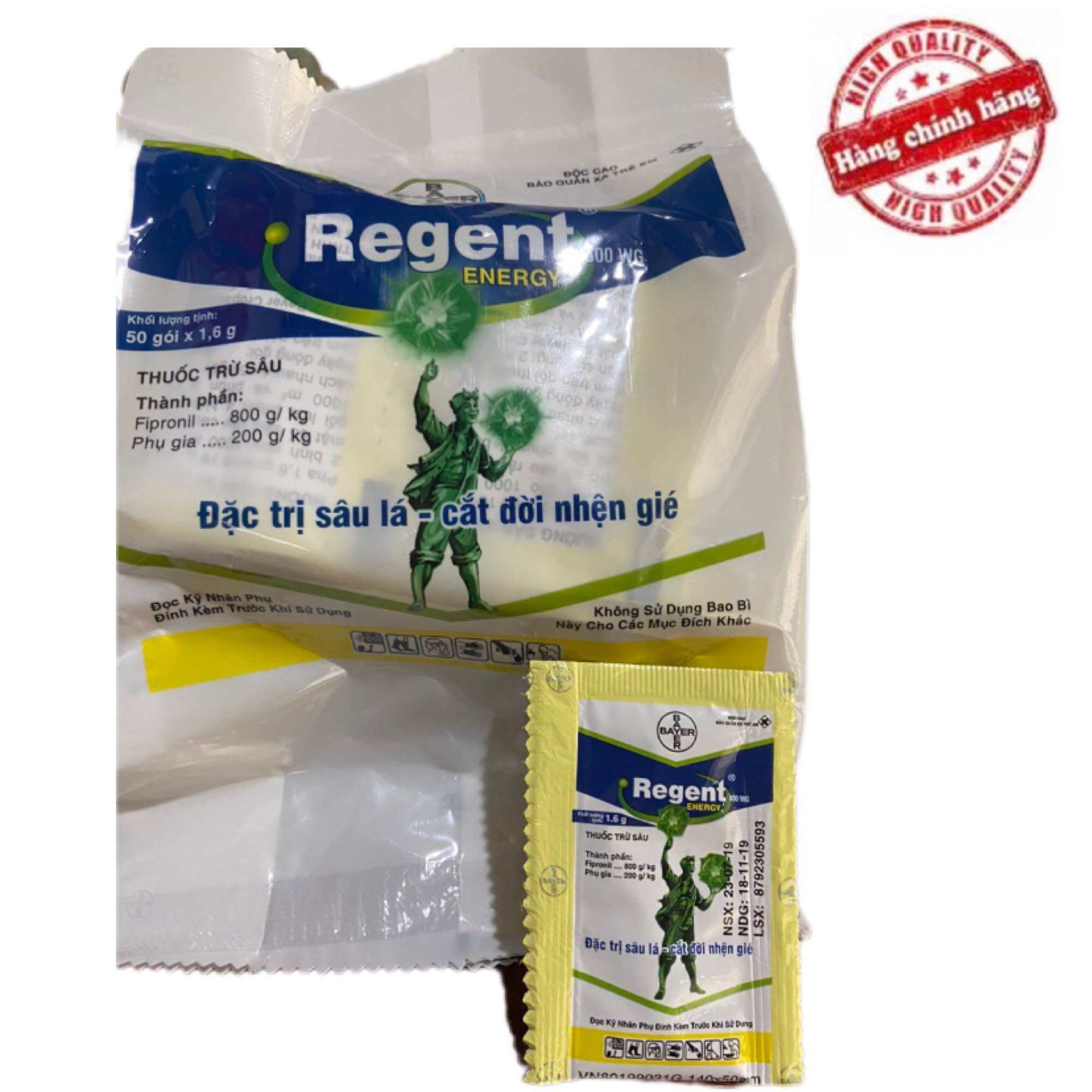 COMBO 5gói Regent 800WG(gói 1.6gr)(date 2019) Trừ rầy, nhện, kiến, gián mối, bọ chét, ve chó