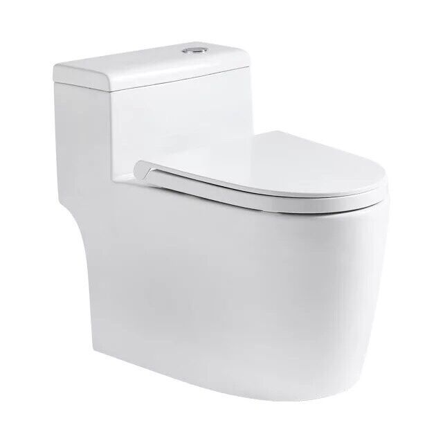 Bồn cầu 1 khối men phủ nano, bồn cầu liền khối, bồn cầu viền mỏng, bồn cầu thành mỏng, bồn cầu xả xoáy kết hợp xả đầy thế hệ mới thành mỏng dễ vệ sinh hot 2023