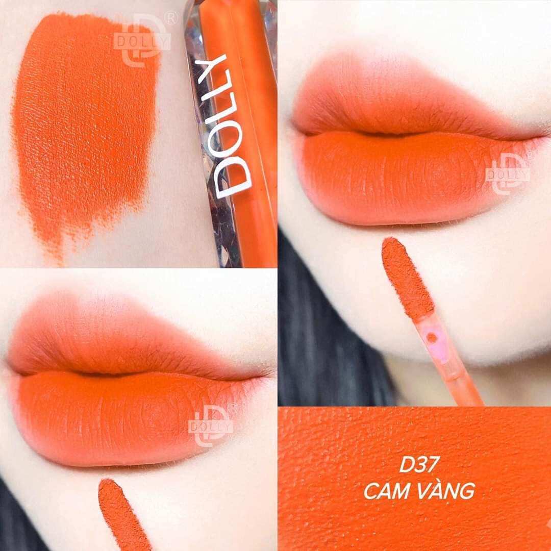 Cam tươi_Son kem Dolly super matte không chì mềm môi