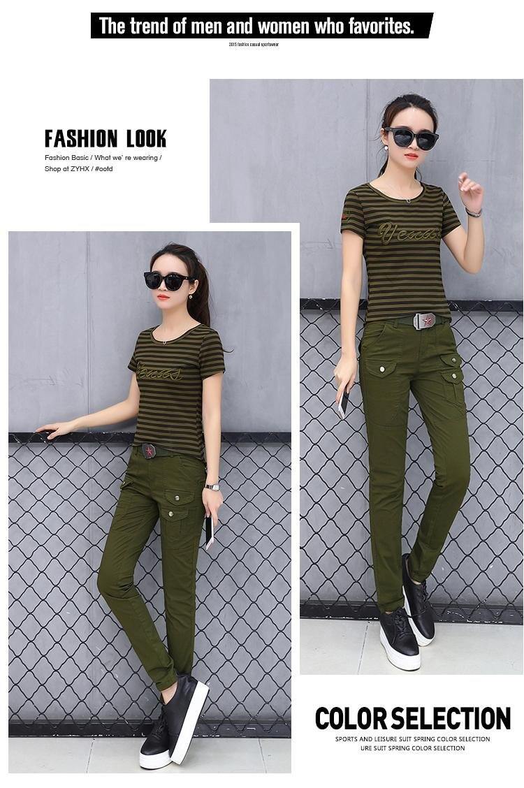 ĐỒ BỘ THỂ THAO NỮ PHỐI LÍNH KAKI CAO CẤP