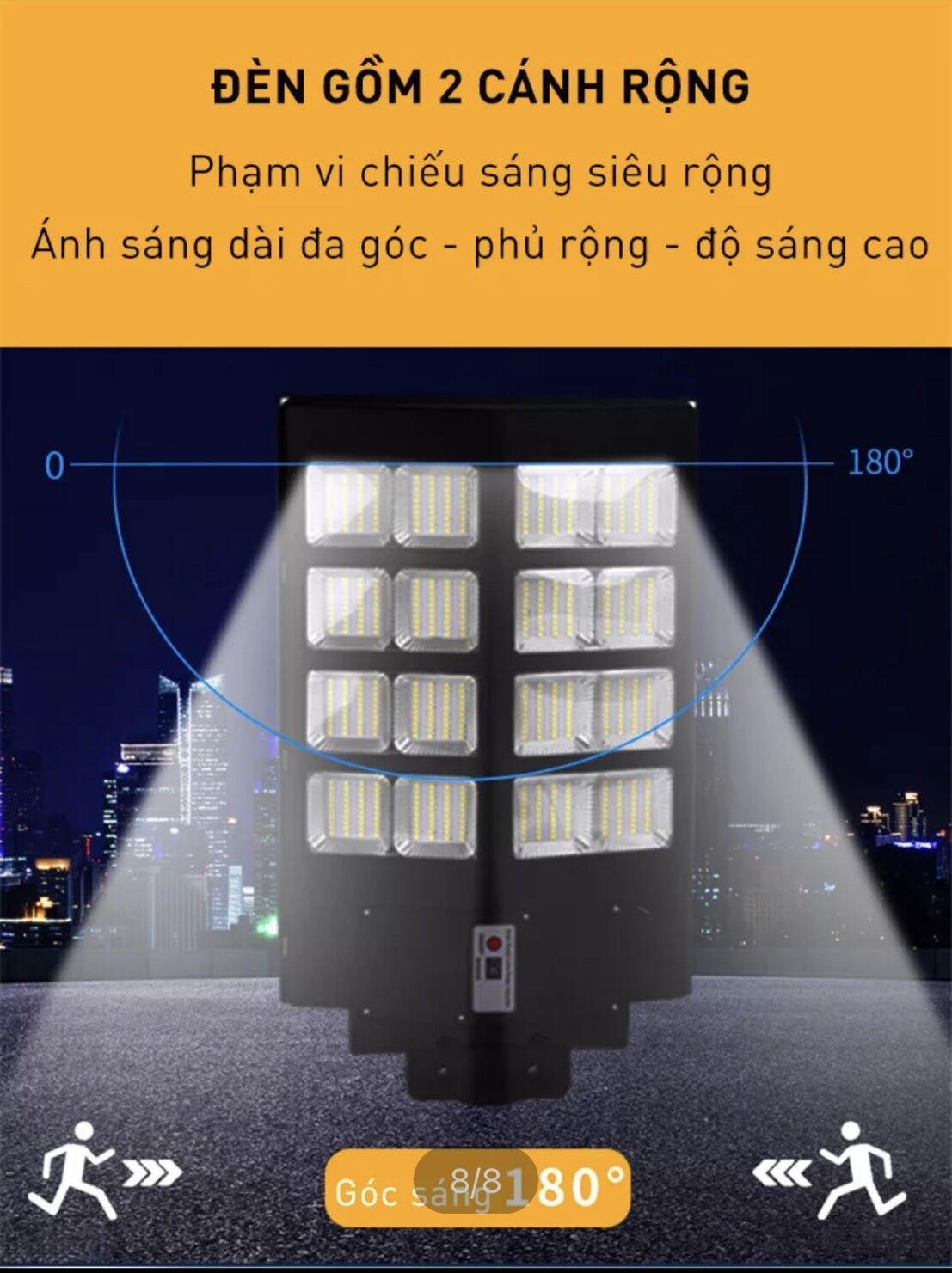 {Sale} Đèn năng lượng mặt trời 400W sáng trắng