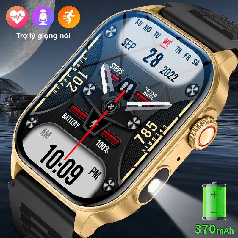 LIGE | Đồng Hồ Thông Minh LIGE 2.01″ Màn Hình HD, Dành Cho Cả Nam Và Nữ, Theo Dõi Sức Khỏe, Thể Thao, Tích Hợp Chức Năng Gọi Điện Thoại Bằng Giọng Nói AI Và Bluetooth