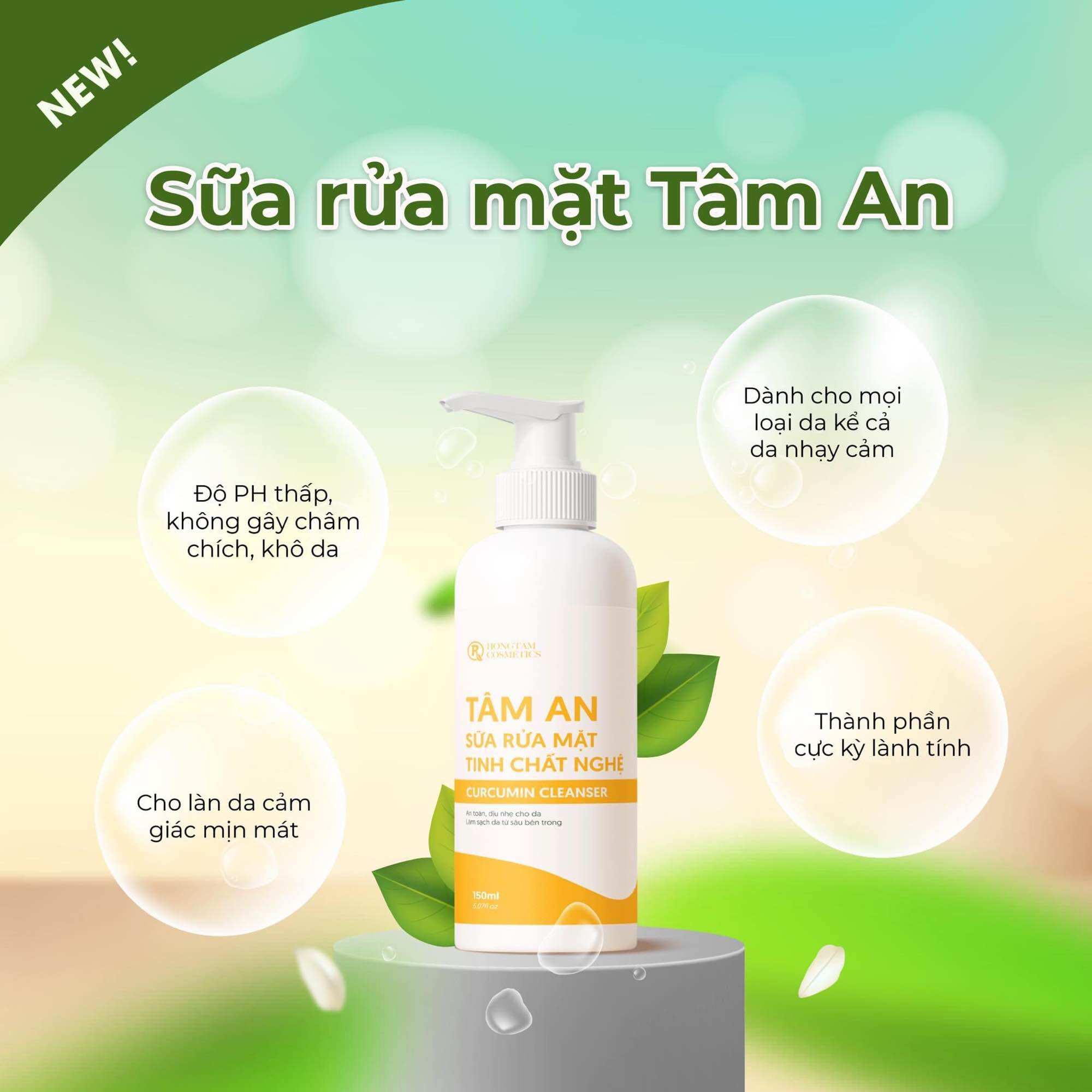 Sữa rửa mặt tinh chất nghệ Tâm An
