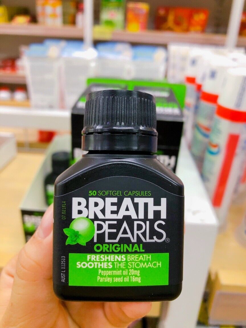 VIÊN NGẬM THƠM MIỆNG BREATH PEARLS 50v CỦA ÚC