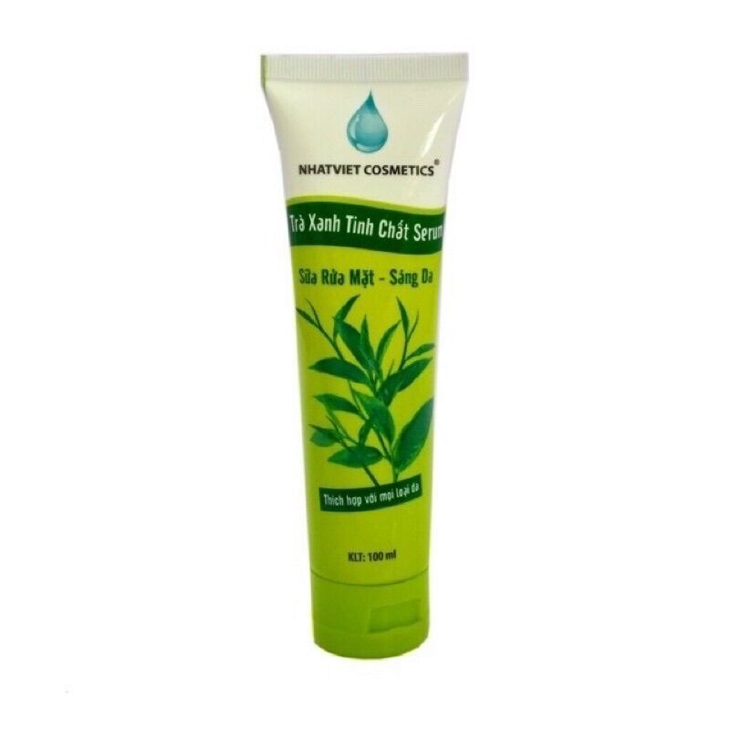 Sữa rửa mặt trà xanh sáng da tinh chất serum nhật việt