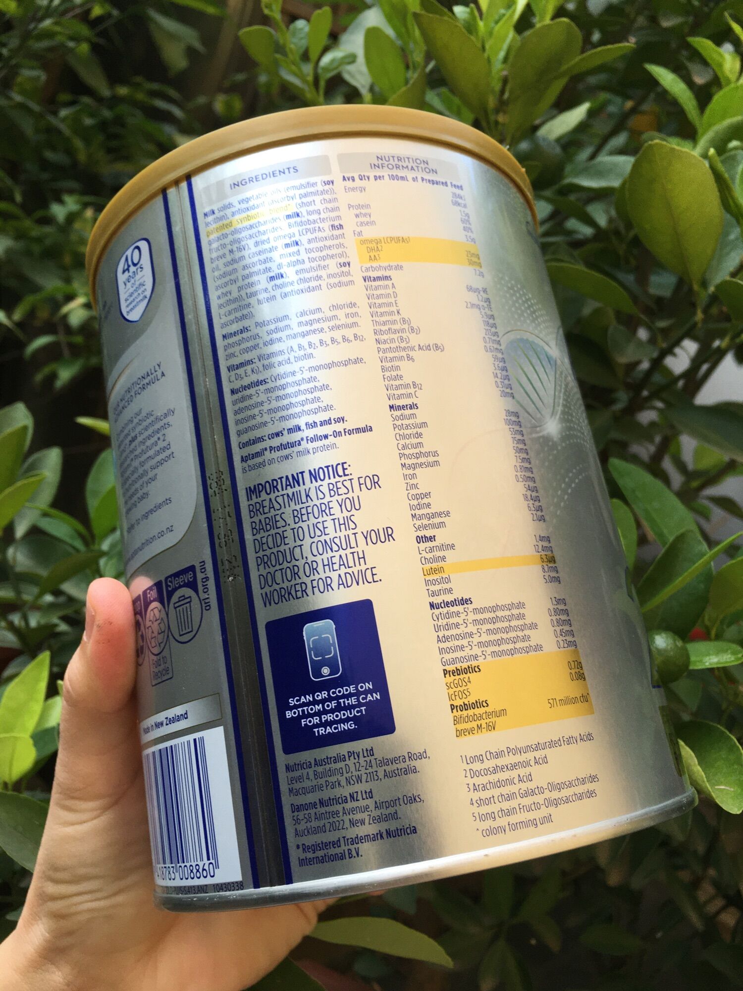 SỮA APTAMIL ÚC MẪU MỚI 900g Số 1,2,3,4 ( date 2023)