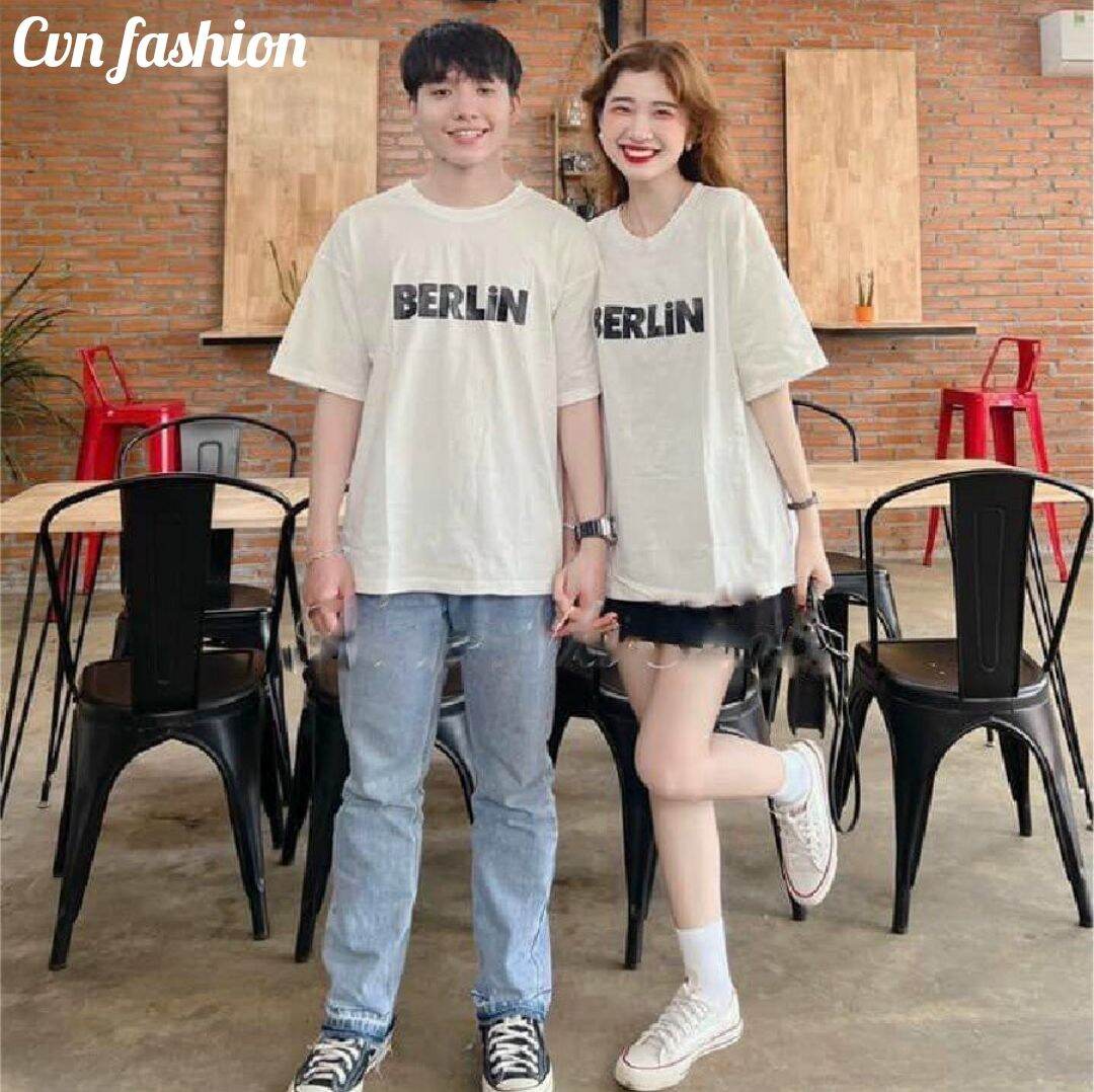 áo thun unisex in chữ, áo thun cặp đôi