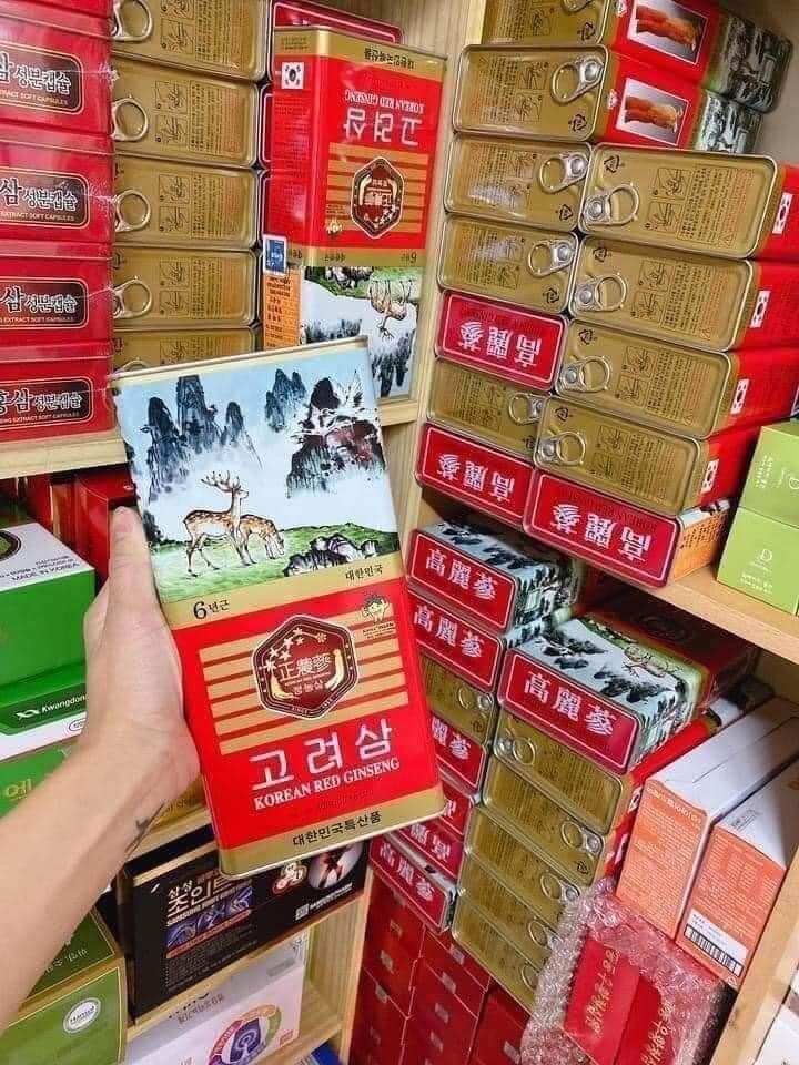 [CAO CẤP] Hồng sâm khô Hàn Quốc (Hộp thiêc 300g) loại 10củ