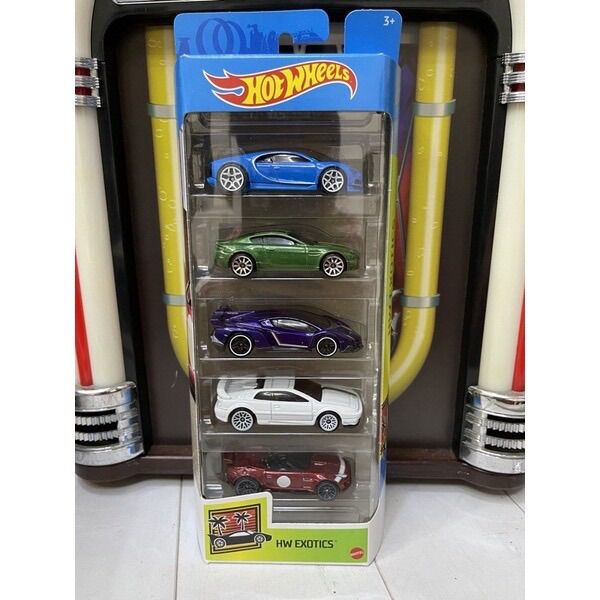 Xe mô hình đồ chơi hotwheels 1:64 - pack 5 - exotics