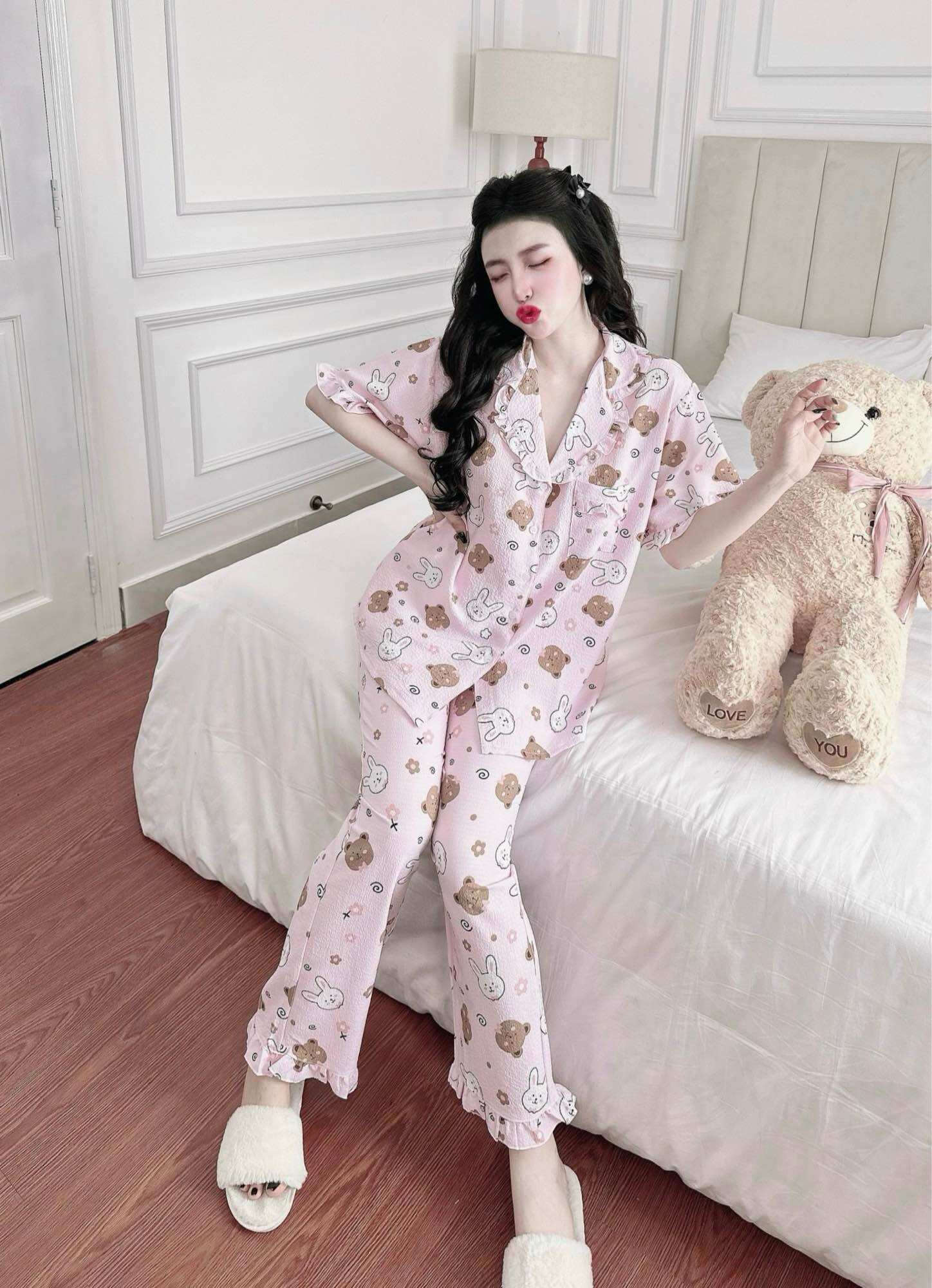 Đồ bộ Đũi Xốp Form chuẩn Bigsize 55-100kg - Chất mát