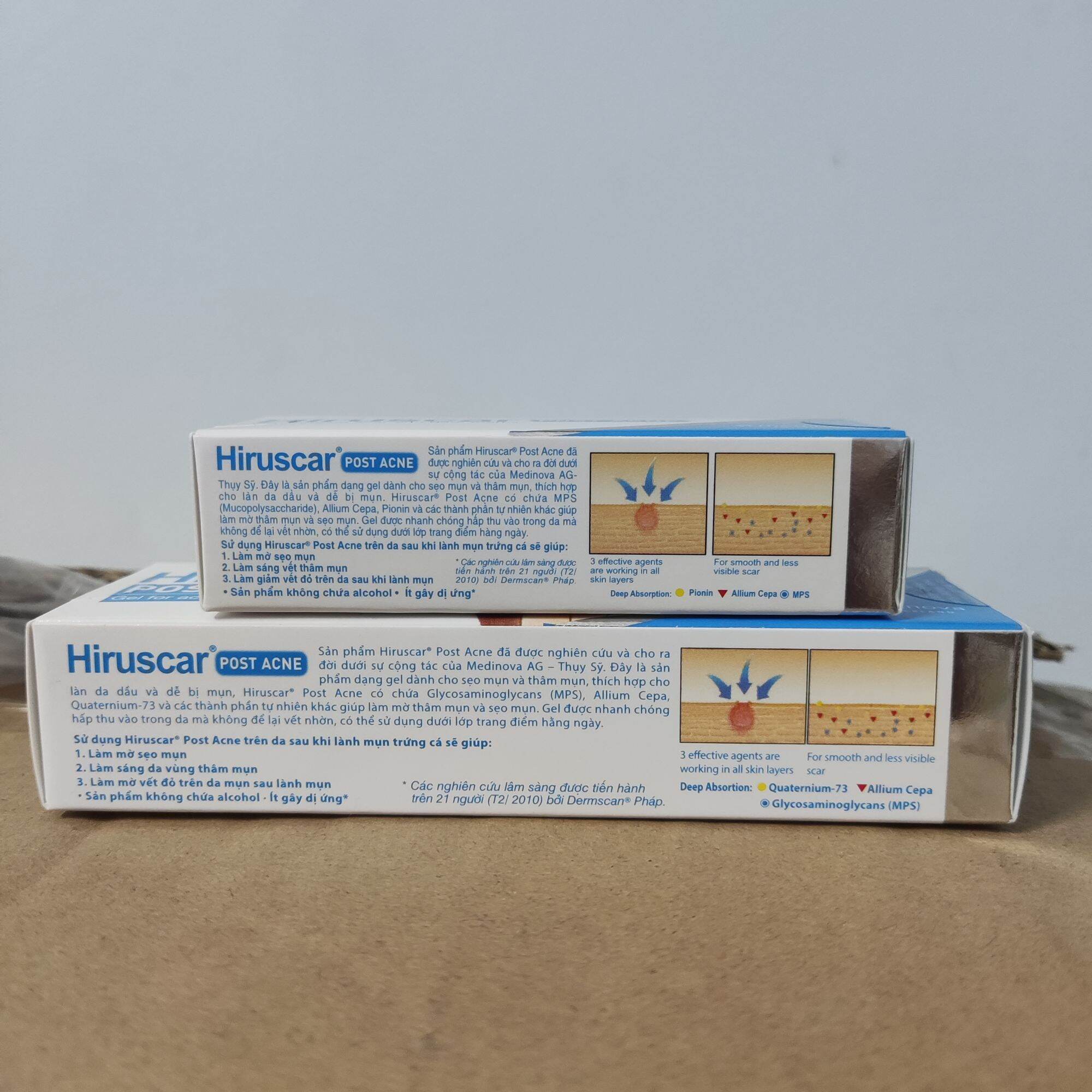 Gel chăm sóc sẹo mụn và mụn thâm Hiruscar Post Acne
