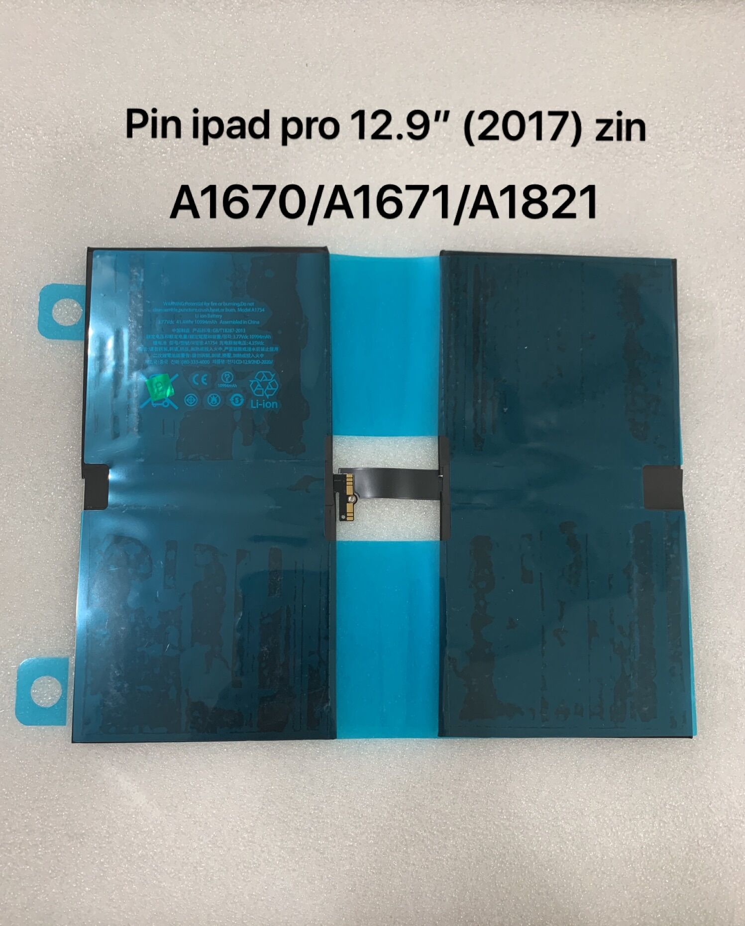 Pin táo pad pro 12.9 inch 2017/a1670/a1671/a1821 newzin