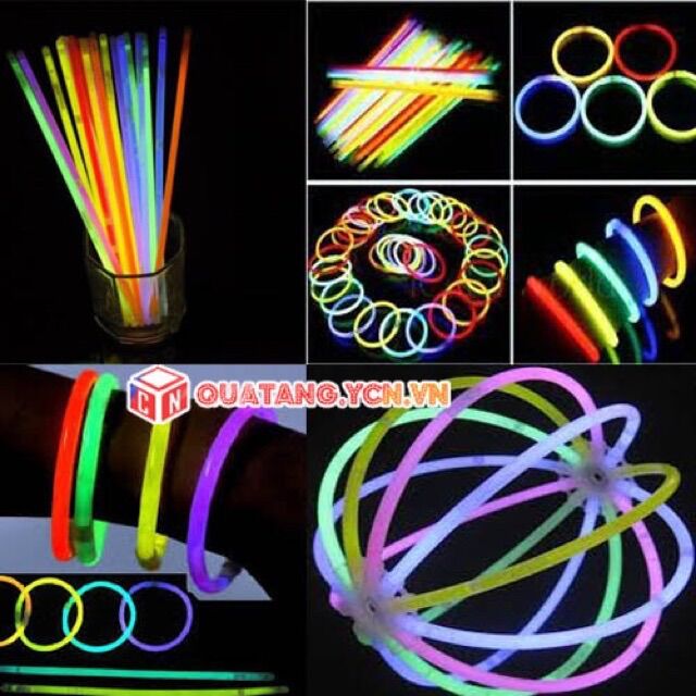 Que phát sáng, vòng đeo tay dạ quang lightstick (combo 3 vòng)