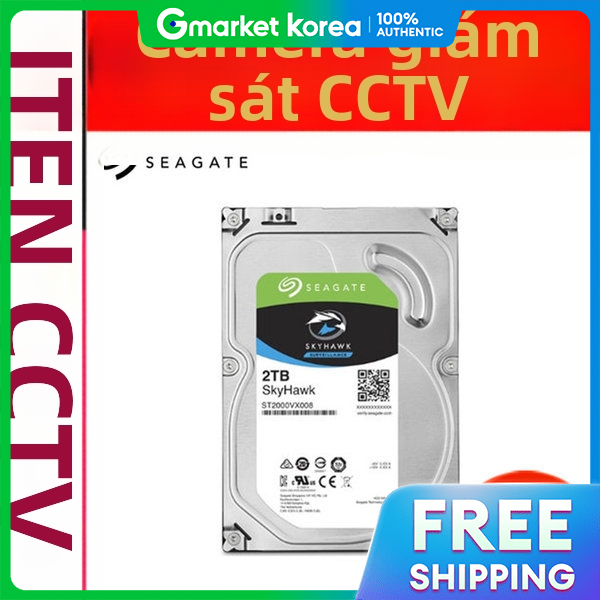 Seagate | Seagate Sata 2Tb Hard Drive for Cctv Camera Dvr Giá 5,093,200 Đồng*Miễn phí vận chuyển