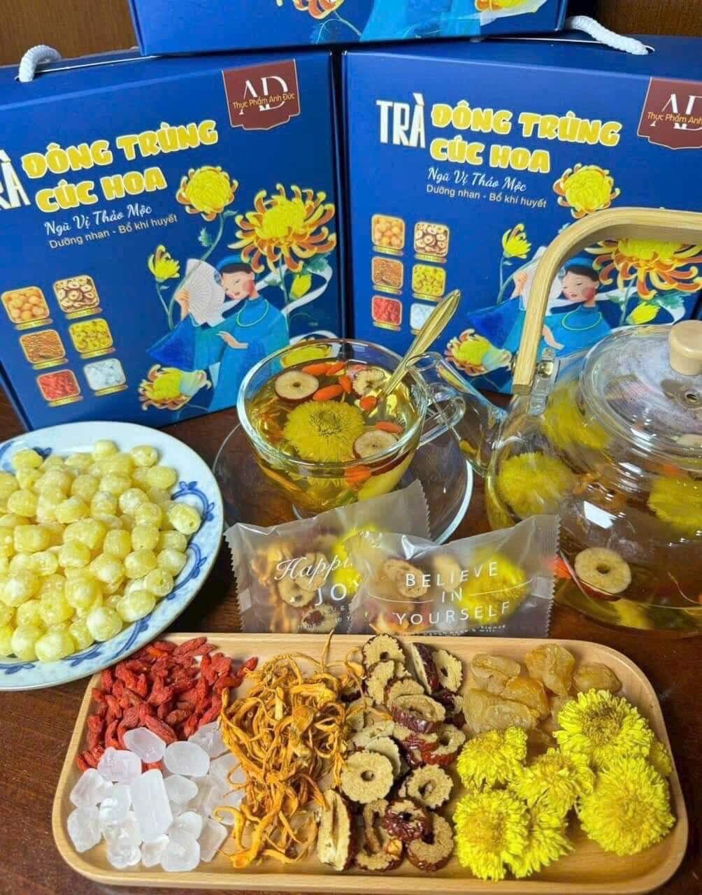 Trà đông trùng cúc hoa ( hộp 20 gói nhỏ)