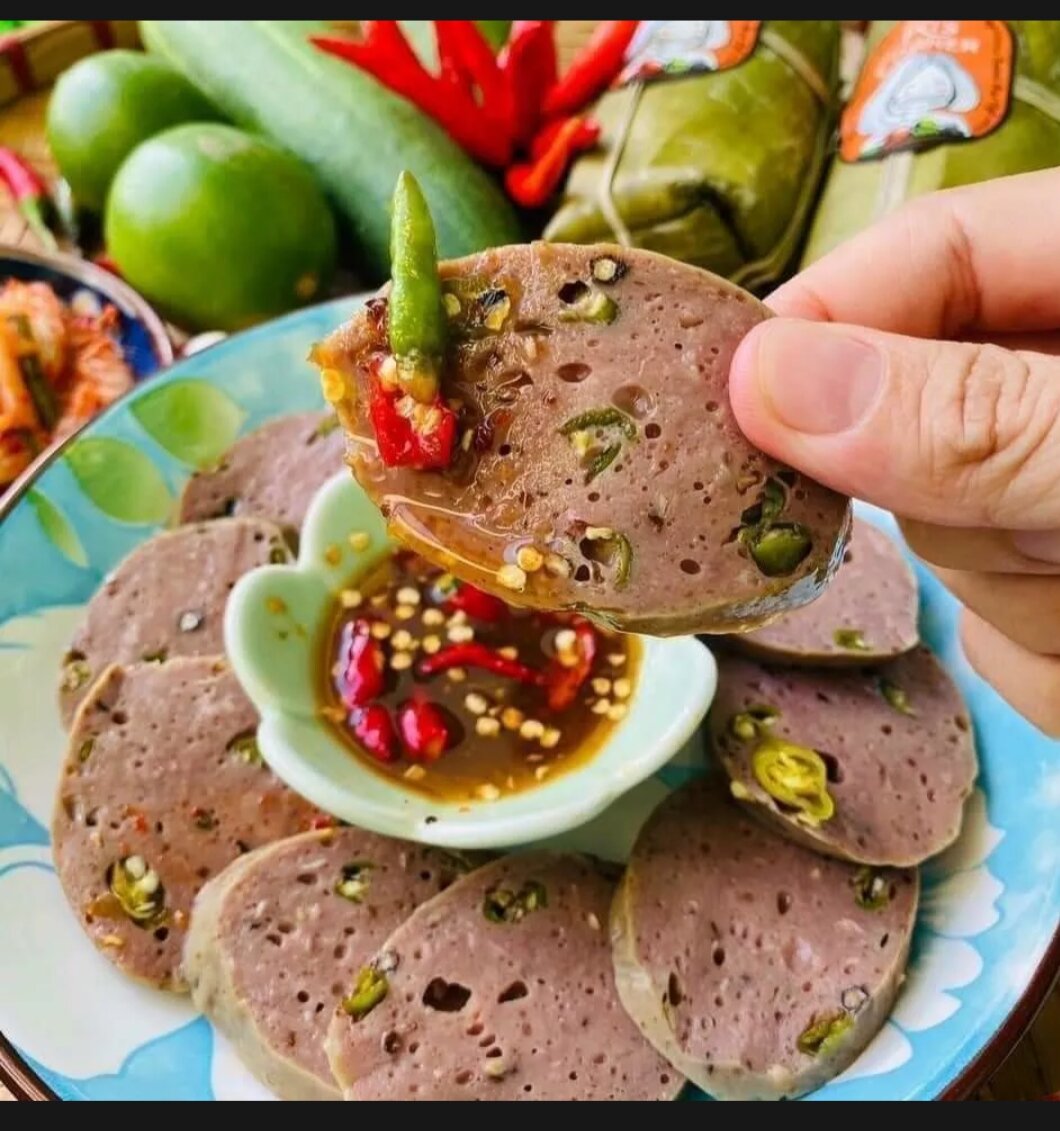 1 cay chả bò da heo ớt xiêm xanh đặc sản bình định