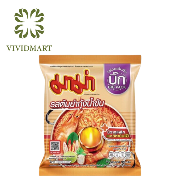 - thai president foods - mama instant noodles 3 flavors: shrimp tomyum, shrimp creamy tomyum, minced pork 95g/package