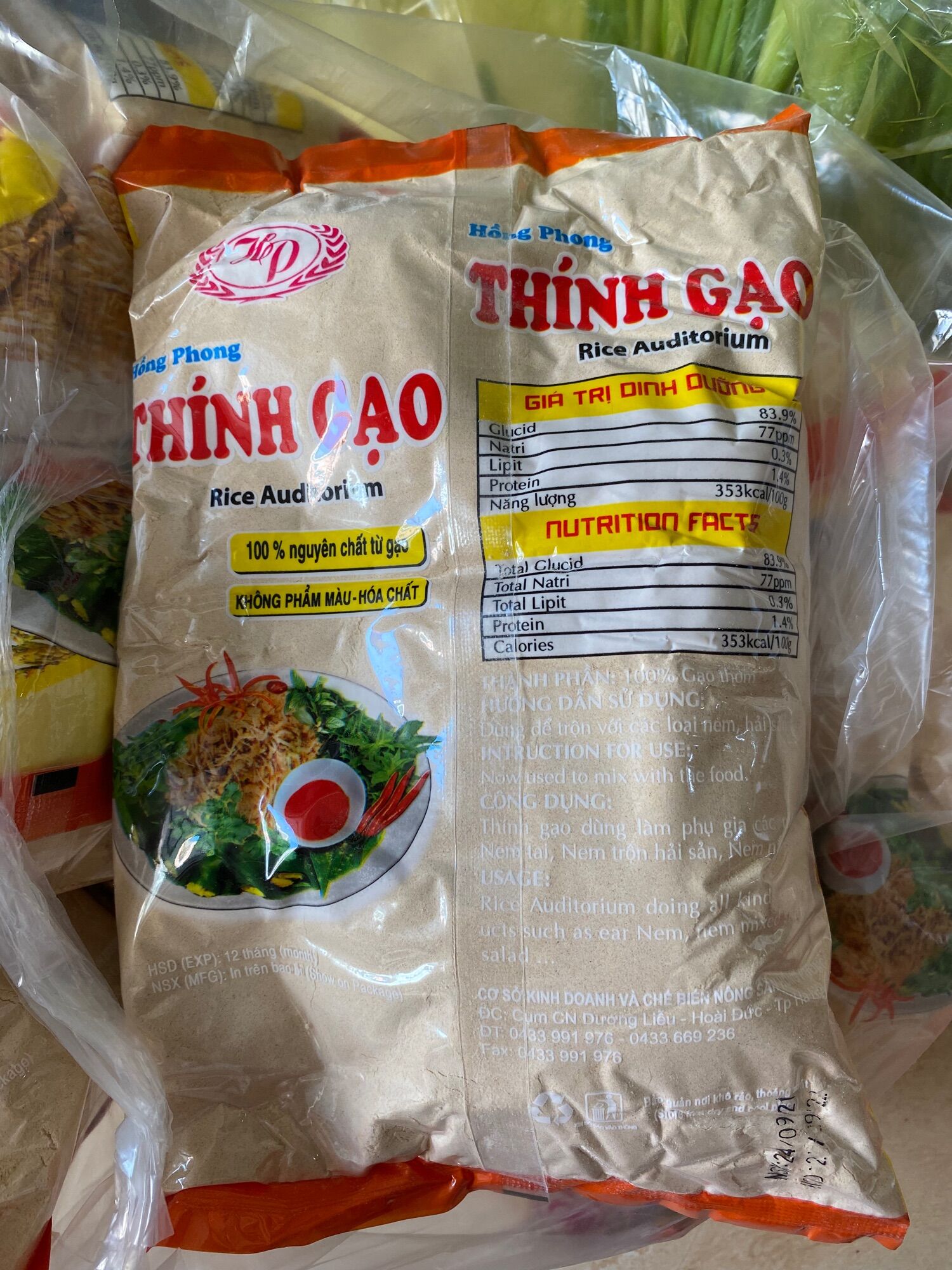 Bột thính Hồng Phong- bột gạo thính thơm ngon