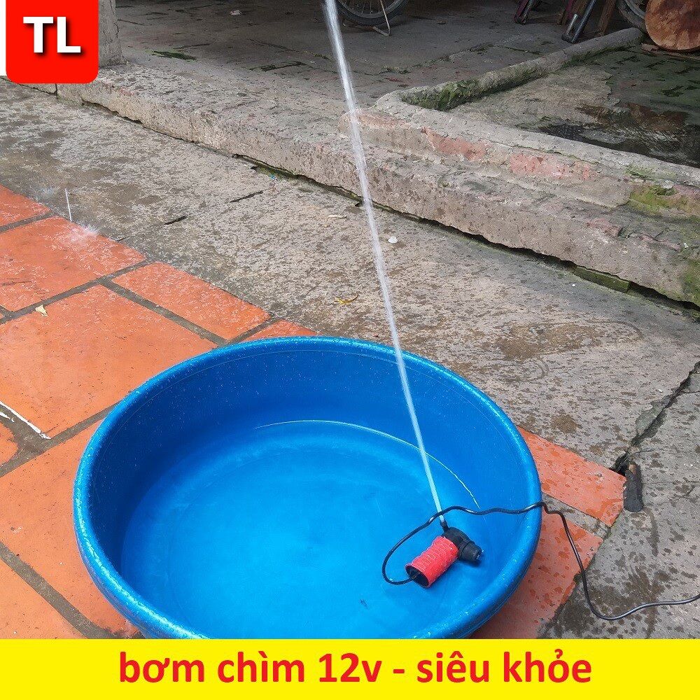máy bơm nước chìm mini 12v - Dùng điện 22V (bơm nước cắt rãnh tường)