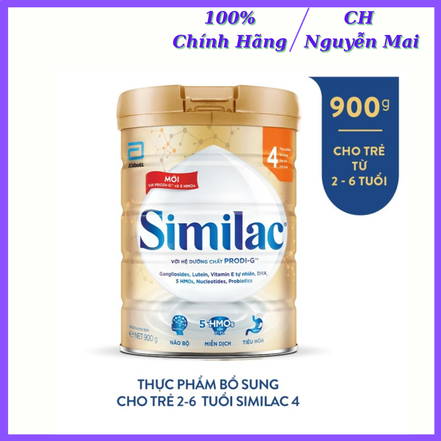 Sữa Bột Similac 4 - 900g (2-6 tuổi) / [Mẫu Mới 5G]