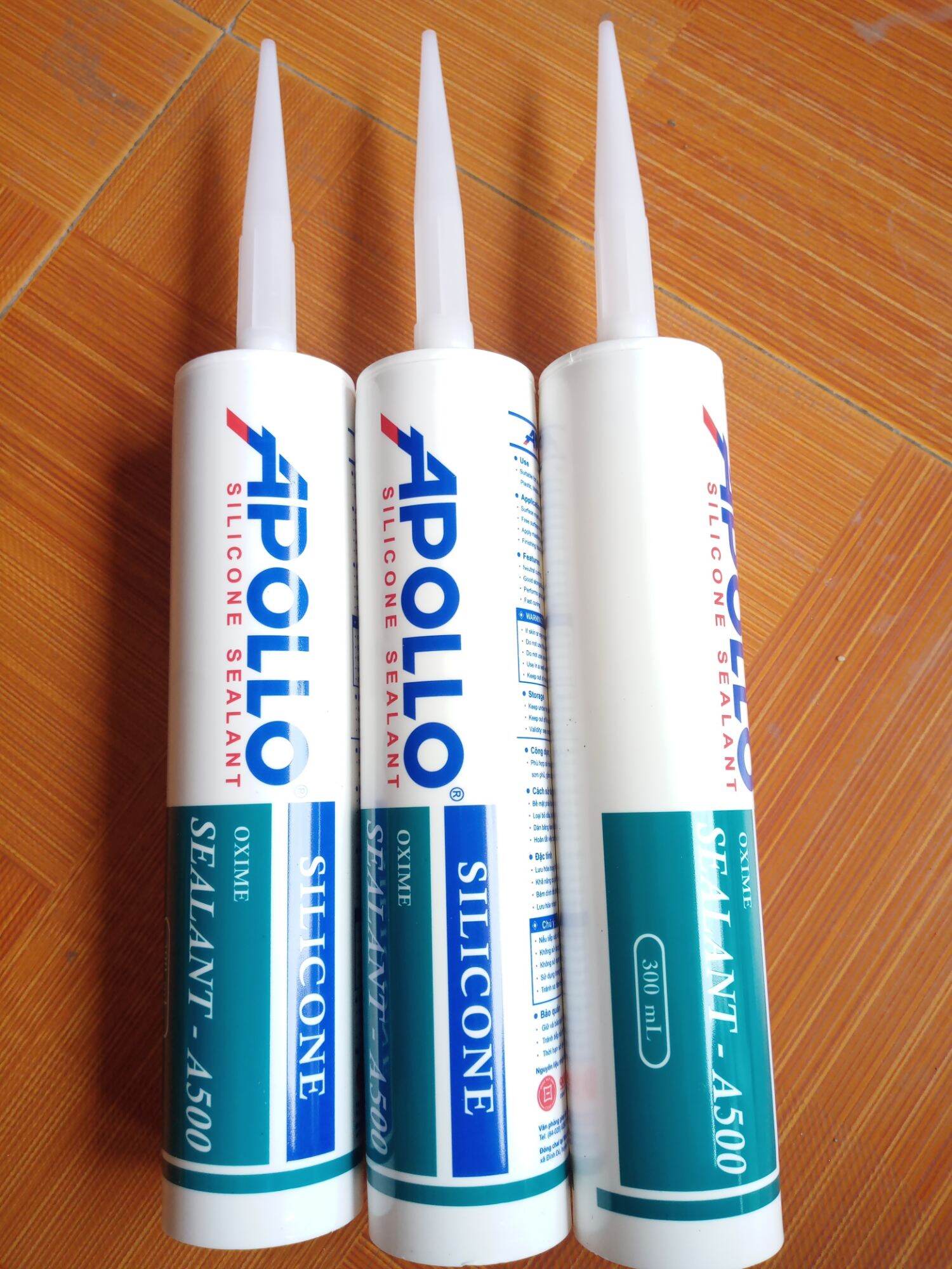 Keo silicon Apolo A500 (trắng ,đen ,trong)+ súng bắn keo
