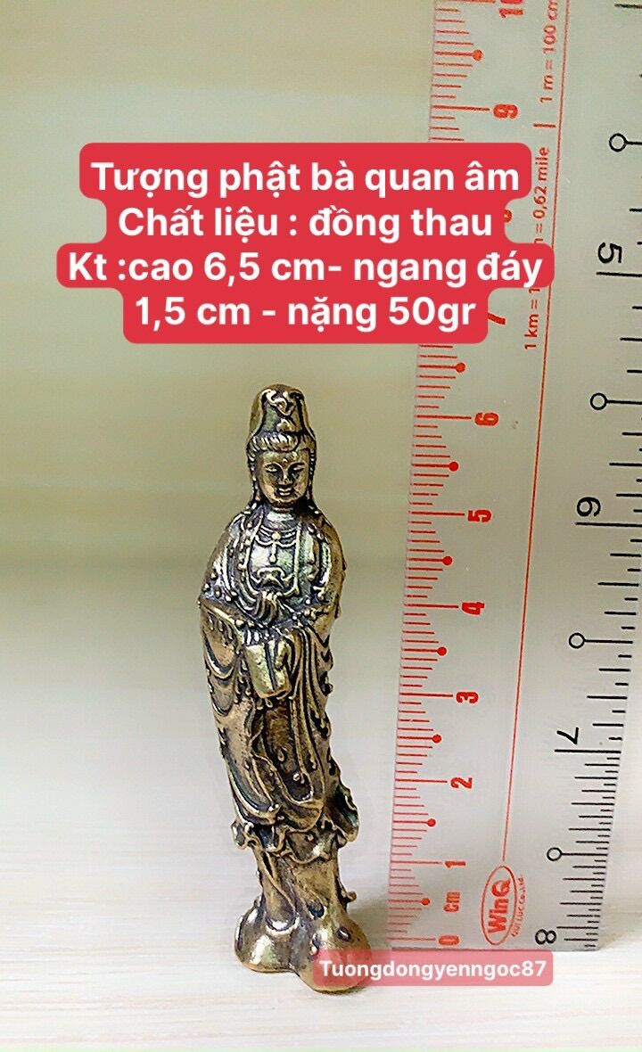 Tượng đồng phật bà quan âm đứng