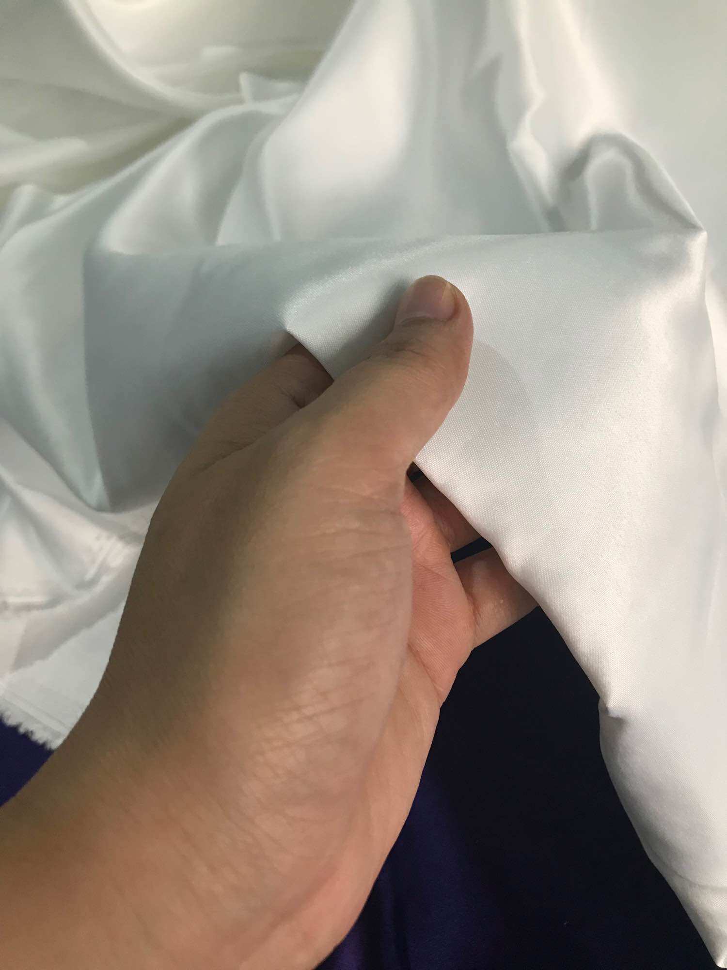 Vải Phi Mờ màu Trắng Gạo